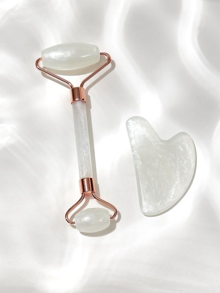 Resin double head roller massager heart-shaped