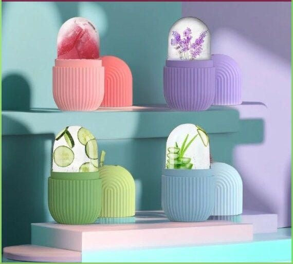 Ice Face Roller Massage Silicon Con