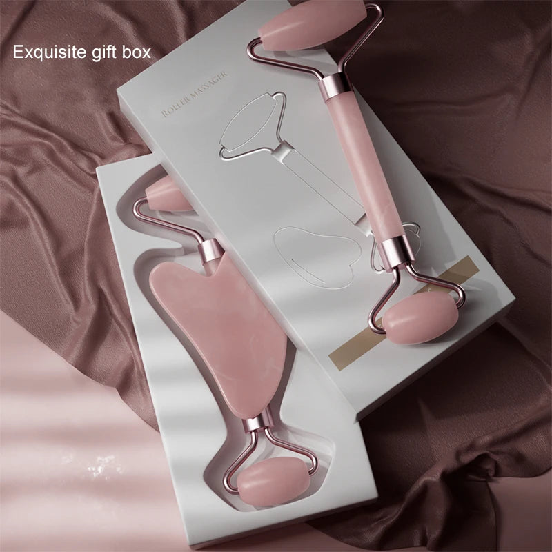 Resin double head roller massager heart-shaped